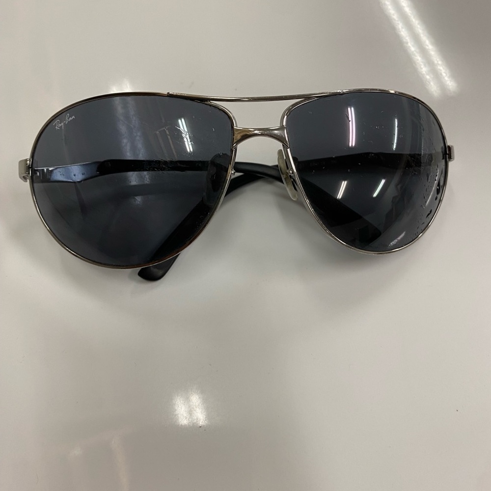 Ray-Ban Silver Aviator Sunglasses with Double Bridge